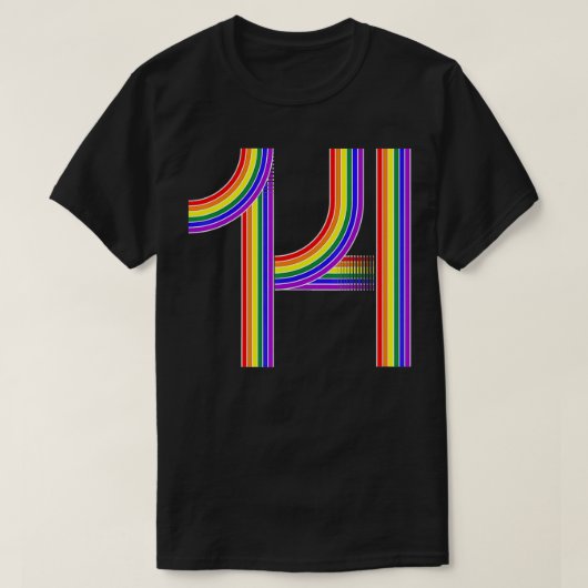 Funny 14th Birthday Gift Cute 14 Year Old Rainbow  Tシャツ (デザイン正面)