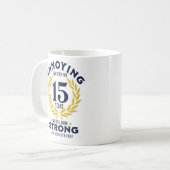 Funny 15th Anniversary for couples コーヒーマグカップ (正面左)