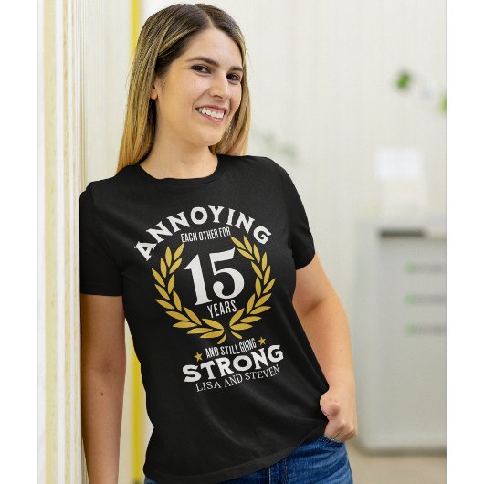 Funny 15th Anniversary for couples Tシャツ