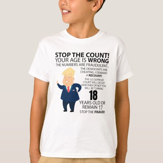 Funny 18th Year Birthday Present Happy Birth year Tシャツ (正面)