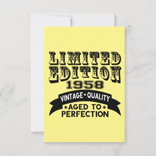 Funny 1958 Birthday Card Limited Edition サンキューカード (正面)