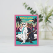 Funny 1980s Miami Themed ポストカード (スタンド正面)