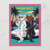 Funny 1980s Miami Themed ポストカード (正面)