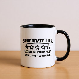 Funny 1-Star Corporate Life Review Coffee マグカップ