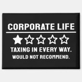 Funny 1-Star Corporate Life Review Fridge Magnet マグネット (正面)