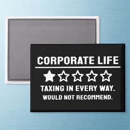 Funny 1-Star Corporate Life Review Fridge Magnet マグネット