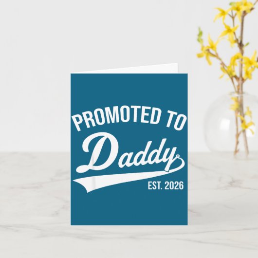 Funny 1st Time Dad Est 2026 New Dad New First Fath カード (黄色い花)