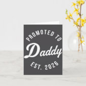 Funny 1st Time Dad Est 2026 New Dad New First Fath カード (黄色い花)