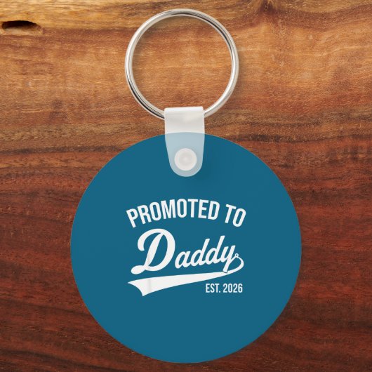 Funny 1st Time Dad Est 2026 New Dad New First Fath キーホルダー (正面)