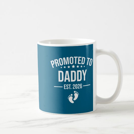 Funny 1st Time Dad Est 2026 New Dad New First Fath コーヒーマグカップ (右)
