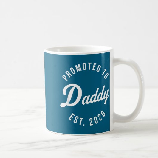 Funny 1st Time Dad Est 2026 New Dad New First Fath コーヒーマグカップ (右)