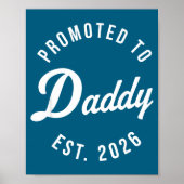 Funny 1st Time Dad Est 2026 New Dad New First Fath ポスター (正面)