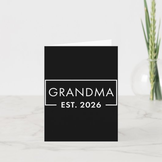 Funny 1st Time Grandma Est 2026 New Grandma  カード (正面)