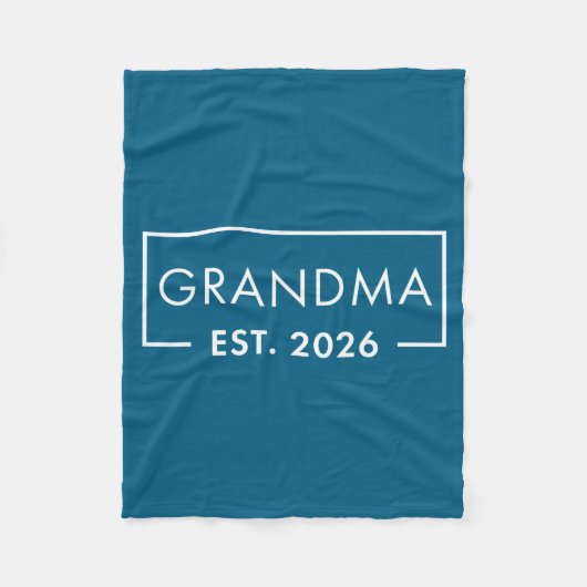 Funny 1st Time Grandma Est 2026 New Grandma  フリースブランケット (正面)