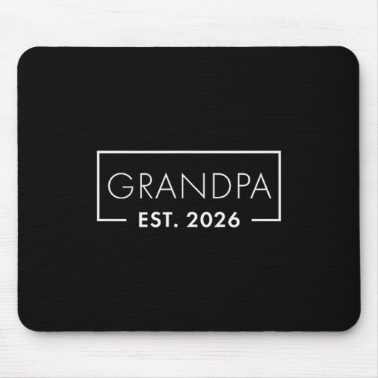 Funny 1st Time Grandpa Est 2026 New Grandpa  マウスパッド (正面)