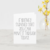 Funny 2007 Britney Motivational  カード (黄色い花)