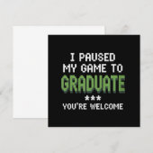 Funny 2025 Gamer Graduate Graduation 招待状 (正面/裏面)