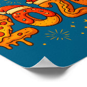 Funny 2026 Happy New Year Food Zza Donut For Kids  ポスター (角)