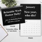 Funny 2026 Office Quote Calendar カレンダー