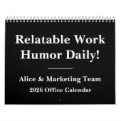 Funny 2026 Office Quote Calendar カレンダー (カバー)