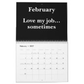 Funny 2026 Office Quote Calendar カレンダー (2月 2027)
