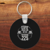 Funny 225 Pound Bench Press Gym - Better After Ben キーホルダー (正面)