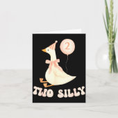 Funny 2nd Birthday Two Silly Goose 2 Year Old Birt カード (正面)