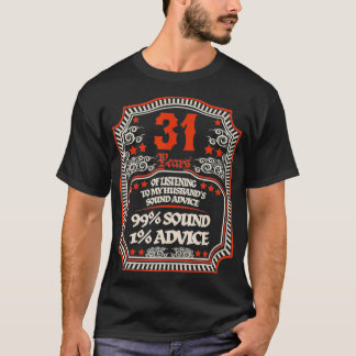 Funny 31st Wedding Anniversary Tee For Her Women Tシャツ