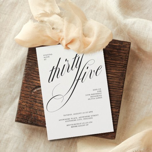 Funny 35th birthday 招待状