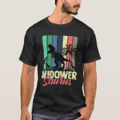 Funny 3 Rex Widower Saurus Family Dinosaur Widower Tシャツ (正面)