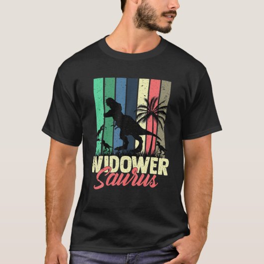 Funny 3 Rex Widower Saurus Family Dinosaur Widower Tシャツ (正面)