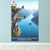 Funny 3D art lemmings large canvas print キャンバスプリント (インサイチュ (ウッドフロア))