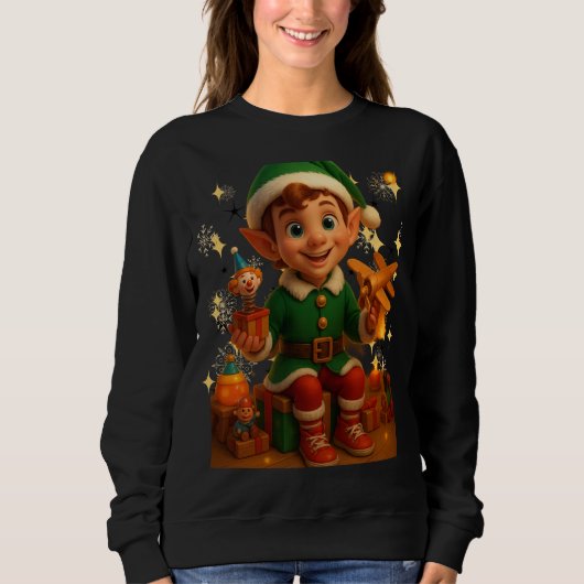 Funny 3D Cartoon Ugly Christmas Sweatshirt スウェットシャツ (正面)