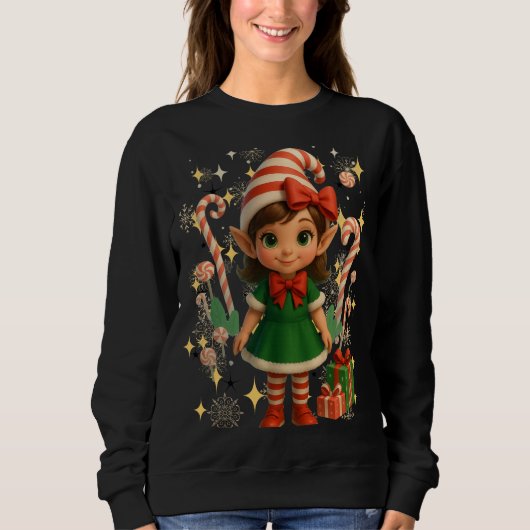 Funny 3D Cartoon Ugly Christmas Sweatshirt スウェットシャツ (正面)