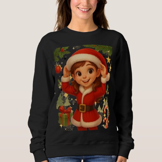 Funny 3D Cartoon Ugly Christmas Sweatshirt  スウェットシャツ (正面)