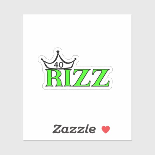 Funny 40 RIZZ Milestone Birthday Custom-Cut Vinyl  シール (シート)