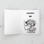 Funny 40th Birthday  カード (内部)