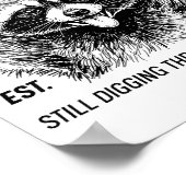 Funny 40th Birthday Est 1986 Feral &amp; Forty Rac ポスター (角)