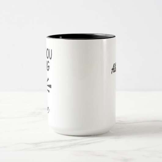 Funny 40th Birthday Mug – Custom Name & Birth Year マグカップ (中央)