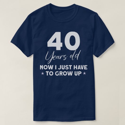 Funny 40th Birthday Outfit Birthday 40 Years old  Tシャツ (デザイン正面)