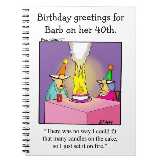Funny 40th Birthday Party Guestbook Notebook ノートブック (正面)