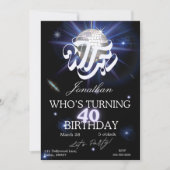Funny 40th Birthday WTF Who’s Turning 40 Sarcastic 招待状 (正面)