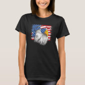 Funny 4th Of July American Flag Patriotic Eagle US Tシャツ (正面)