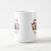 Funny 4th of July Chickens Spilling Tea Since 1773 コーヒーマグカップ (中央)
