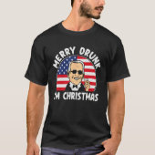 Funny 4th of July Merry Drunk I'm Christmas Men &  Tシャツ (正面)