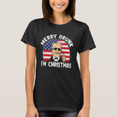 Funny 4th of July Merry Drunk I'm Christmas Men &  Tシャツ (正面)