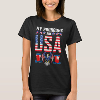 Funny 4th of july my pronouns are USA_1 Tシャツ
