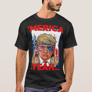 Funny 4th Of July Patriotic Donald Trump 'Merica U Tシャツ