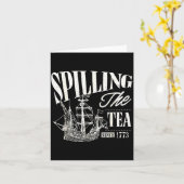 Funny 4th Of July Slling The Tea Since 1773  カード (黄色い花)