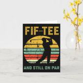 Funny 50th Birthday Golf Pun Golfing 50 Year Old G カード (黄色い花)